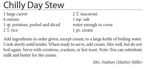 Chilly Day Stew - Authentic Amish Cookbook